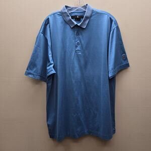 Tiger Woods Short Sleeve Golf Polo Shirt Collared Sports Blue Size Large Nike